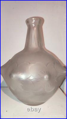 Maison Baccarat Vase Cristal Dépoli signé Épreuve De Tirage Industriel