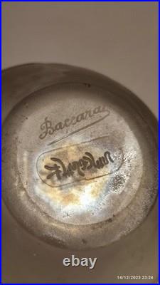 Maison Baccarat Vase Cristal Dépoli signé Épreuve De Tirage Industriel