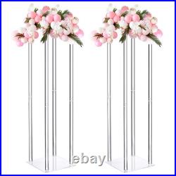 Mariage Fleur Support Vase Colonne, Acrylique Fleur Support Paquet de 2