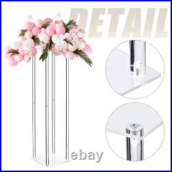 Mariage Fleur Support Vase Colonne, Acrylique Fleur Support Paquet de 2