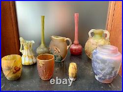 Miniature Vase Daum Nancy Decor Neige Pate De Verre Grave A L'acide H 3,7 CM