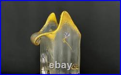 Montjoye Legras & Cie, vase Art nouveau en verre givré émaillé