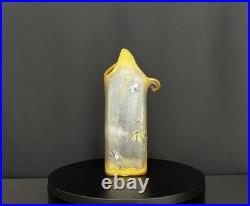 Montjoye Legras & Cie, vase Art nouveau en verre givré émaillé