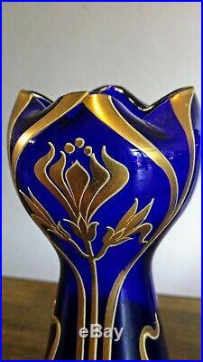 Montjoye/Legras Vase Art Nouveau émaillé et rehaussé à l'or Vers 1900