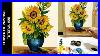 Oil-Painting-Demostration-29-Vase-With-Flowers-Sunflowers-Bouquet-Como-Pintar-Girasoles-01-mrpj