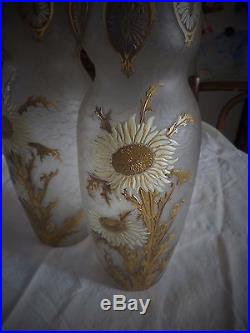 PAIRE ANCIEN VASES CRISTAL BACCARAT