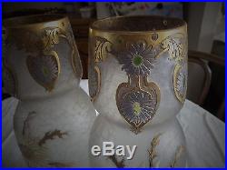 PAIRE ANCIEN VASES CRISTAL BACCARAT