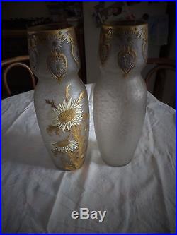 PAIRE ANCIEN VASES CRISTAL BACCARAT