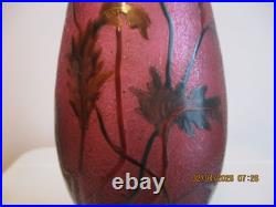 PAIRE DE VASES BACCARAT ART NOUVEAU Dégagés à l'acide