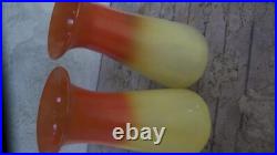 PAIRE DE vase émaillé legras DECOR ALSACE