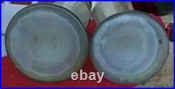 Paire Ancien Grand Vase Legras Belgrade Décor Feuilles Châtaignier Art Nouveau