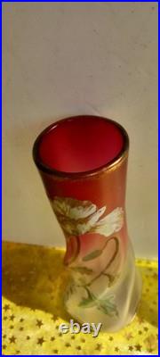 Paire De Grand Vase Émaillé Theodore Legras Torsadé Modèle Musset Art Nouveau