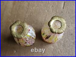 Paire De Vase 1900 Clichy Legras Murano Partie Supérieure Laiton Napoleon