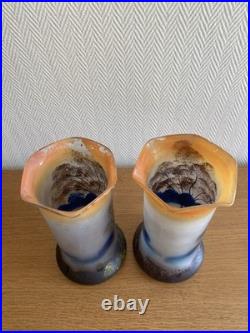 Paire De Vases Art Nouveau En Verre