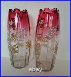 Paire De Vases Émaillés Olga Theodore Legras Montjoye