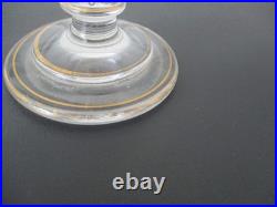 Paire De Vases En Cristal Saint Louis Modele 1080 Givre Et Dorure