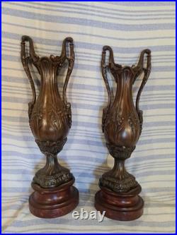 Paire De Vases En Regul Epoque Art Nouveau