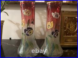 Paire De Vases Lamartine Legras Art Nouveau Art Deco