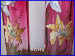 Paire De Vases Legras Modèle Lamartine Decor De Lys Tbe