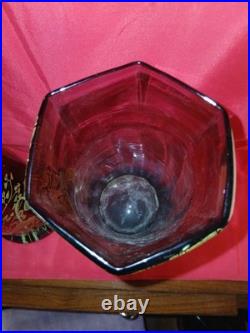 Paire (Fausse) De Vases Émaillé LEGRAS Décor Floral Art Nouveau