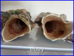 Paire Soliflore ancien Scène de genre romantique dans le goût du XVIIIe