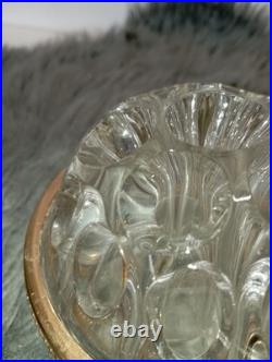 Paire de Vases Pique-Fleurs en Cristal de Baccarat & Or Fin