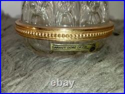 Paire de Vases Pique-Fleurs en Cristal de Baccarat & Or Fin