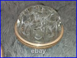 Paire de Vases Pique-Fleurs en Cristal de Baccarat & Or Fin