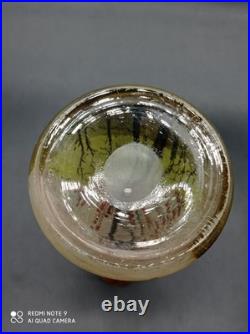 Paire de Vases anciens en verre Legras décor Peinture de paysage, H 21 cm