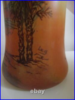 Paire de Vases décor naturaliste signé LEG (LEGRAS)