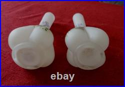 Paire de soliflore en verre art nouveau Violettes de Nice