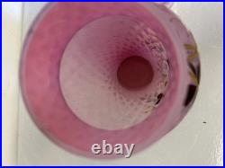 Paire de vases En Verre Décor Floral