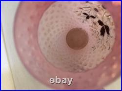 Paire de vases En Verre Décor Floral