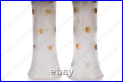 Paire de vases aux fleurs or Art Nouveau par Saint-Louis. Art Nouveau vases