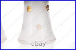 Paire de vases aux fleurs or Art Nouveau par Saint-Louis. Art Nouveau vases