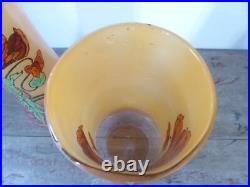 Paire de vases émaillés Legras motif Pavots