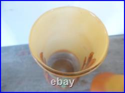 Paire de vases émaillés Legras motif Pavots