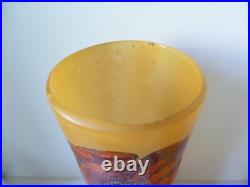 Paire de vases émaillés Legras motif Pavots