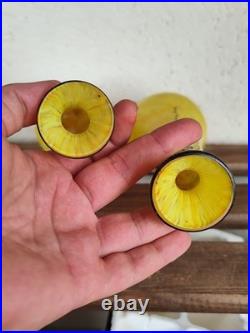 Paire de vases en verre Signée Legras 26,5cm
