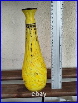 Paire de vases en verre Signée Legras 26,5cm