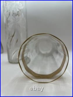 Paire de vases rouleaux en Baccarat ancien ART DECO