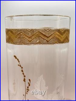 Paire de vases rouleaux en Baccarat ancien ART DECO