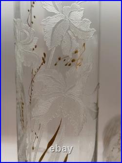 Paire de vases rouleaux en Baccarat ancien ART DECO