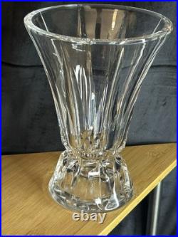 Paire vases Saint Louis France modèle Florida cristal signé h20cm