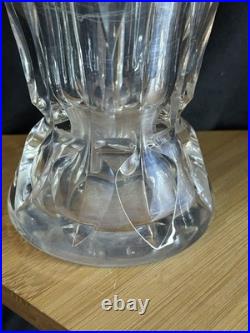 Paire vases Saint Louis France modèle Florida cristal signé h20cm