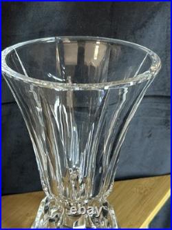 Paire vases Saint Louis France modèle Florida cristal signé h20cm