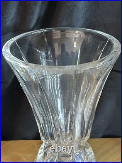 Paire vases Saint Louis France modèle Florida cristal signé h20cm