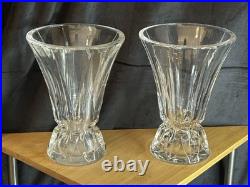 Paire vases Saint Louis France modèle Florida cristal signé h20cm Paire vases Saint Louis France modèle Florida cristal signé h20cm