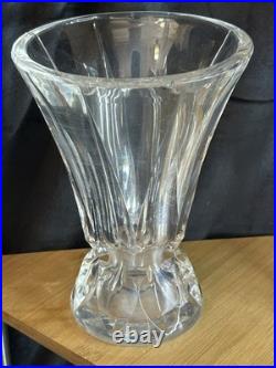 Paire vases Saint Louis France modèle Florida cristal signé h20cm