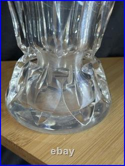 Paire vases Saint Louis France modèle Florida cristal signé h20cm